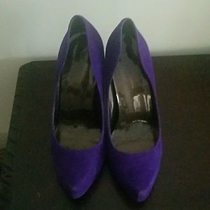 Purple Suede Heels